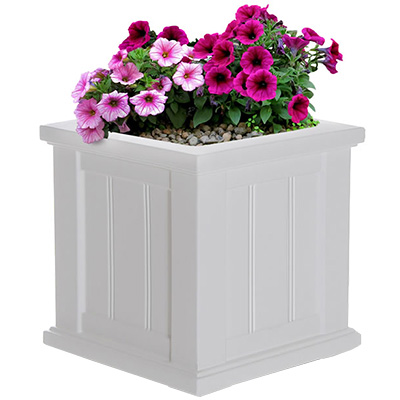 Mayne Cape Cod Small Patio Planter, White, 14