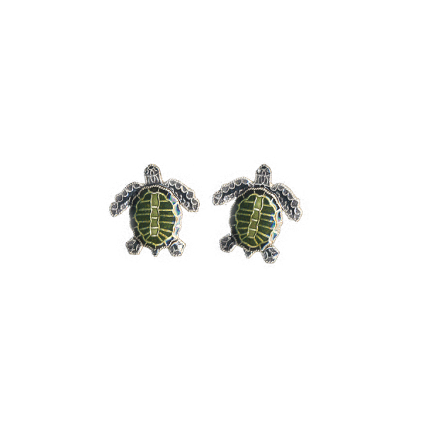 Olive Ridley Turtle Post Earrings