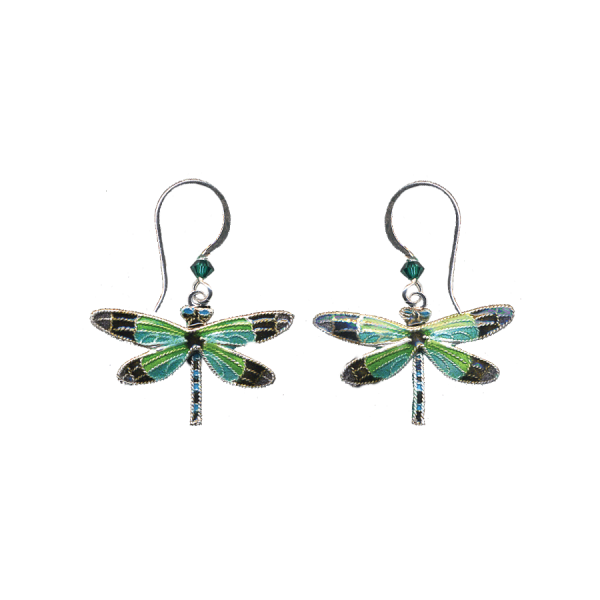 Radiant Dragonfly Earrings With Wire