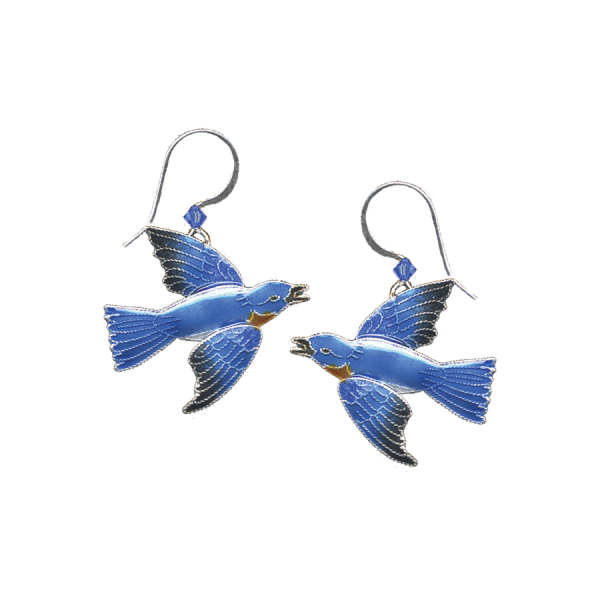 Bluebird Earrings with Wire