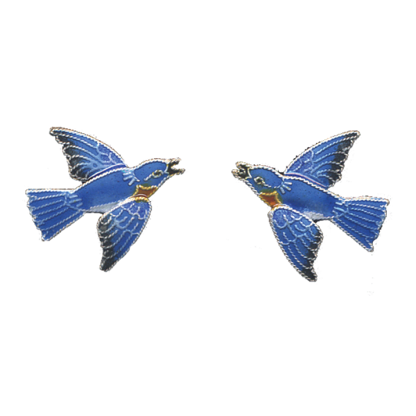 Bluebird Post Earrings