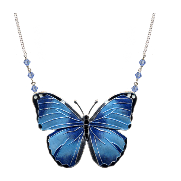 Blue Morpho Large Necklace